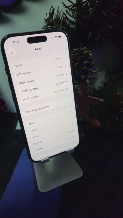 iPhone 15 Black 5G 128GB Baterie:78%.Preṭ fix!