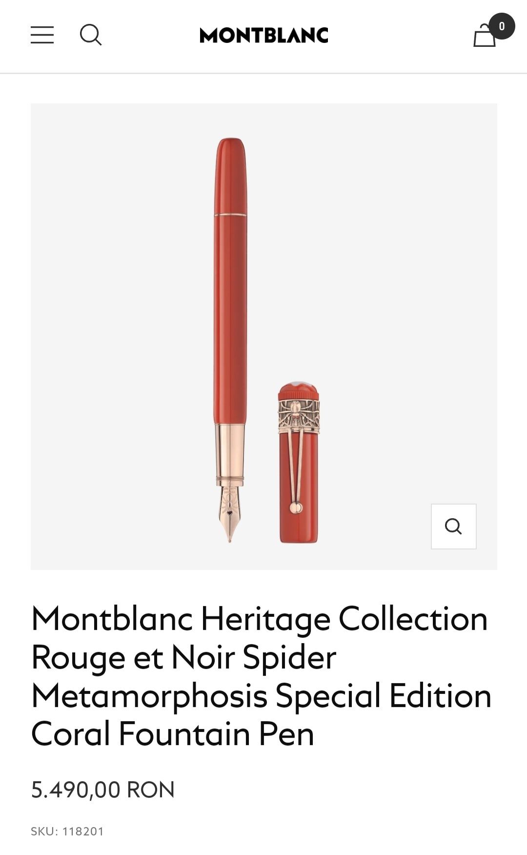 Stilou Montblanc Metamorphosis Rouge et Noir