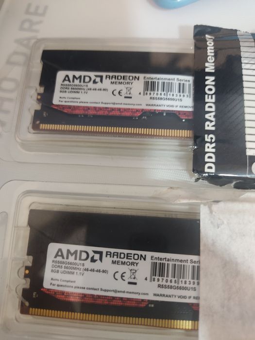 Озу ДДР5 16гб  амд 2 плашки