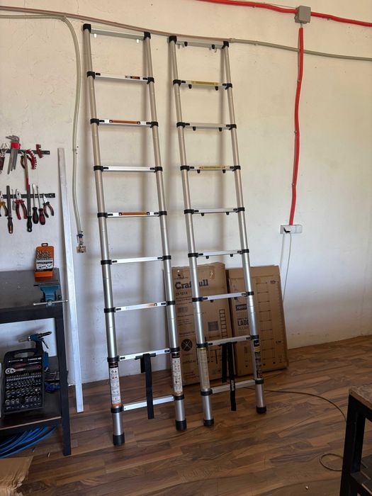 Алуминиева телескопична стълба 260cm 2бр. - нова