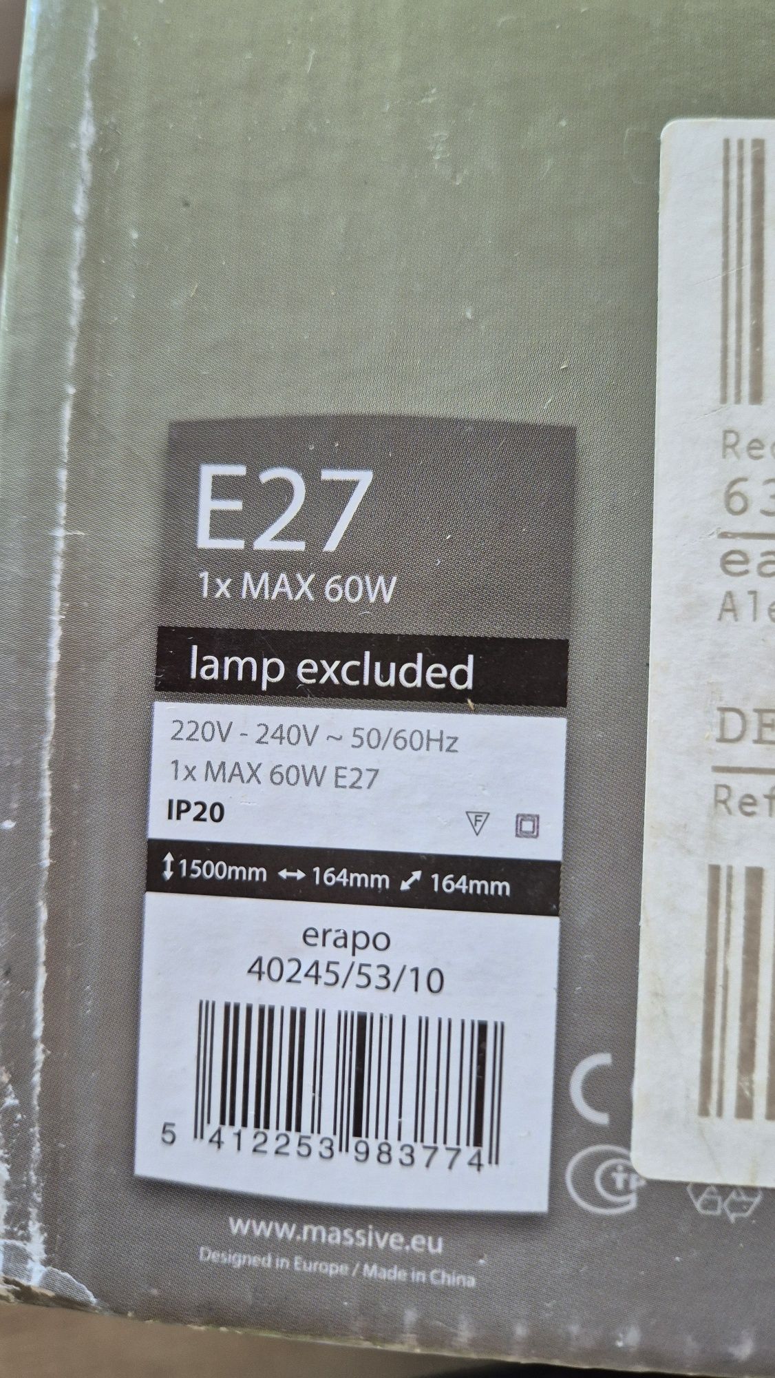 Lampă Massive 2buc
