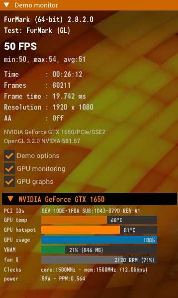 Asus GTX 1650 Phoenix OC 4gb (gddr6)