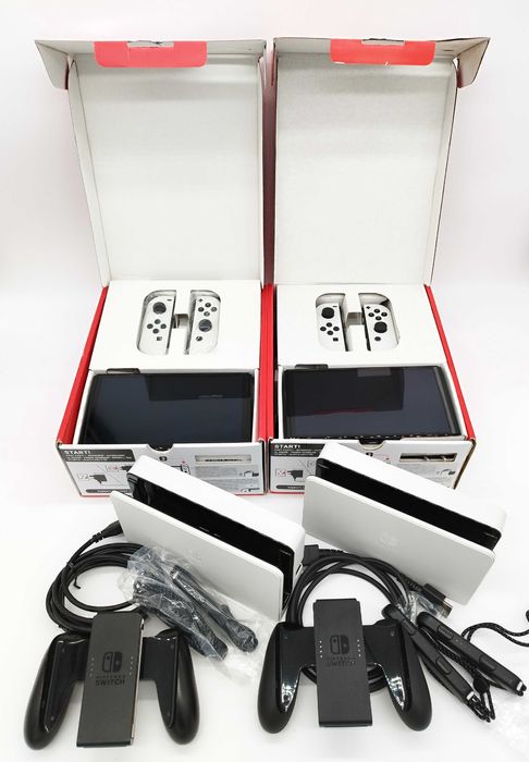 Пълен комплект Nintendo Switch OLED - White / ОТЛИЧНО състояние!