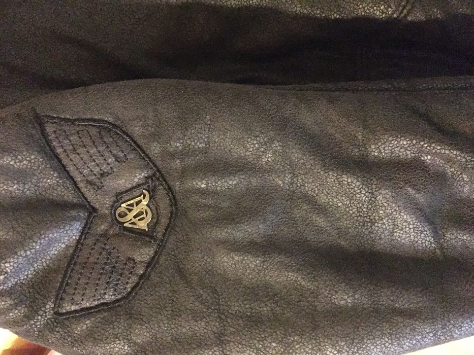 Дамско черно яке от плат - AMN