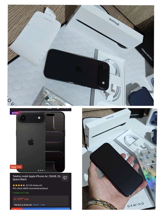 iPhone 17 Air 5G (Space Black) 256GB NOU Desigilat Ofertă Preț