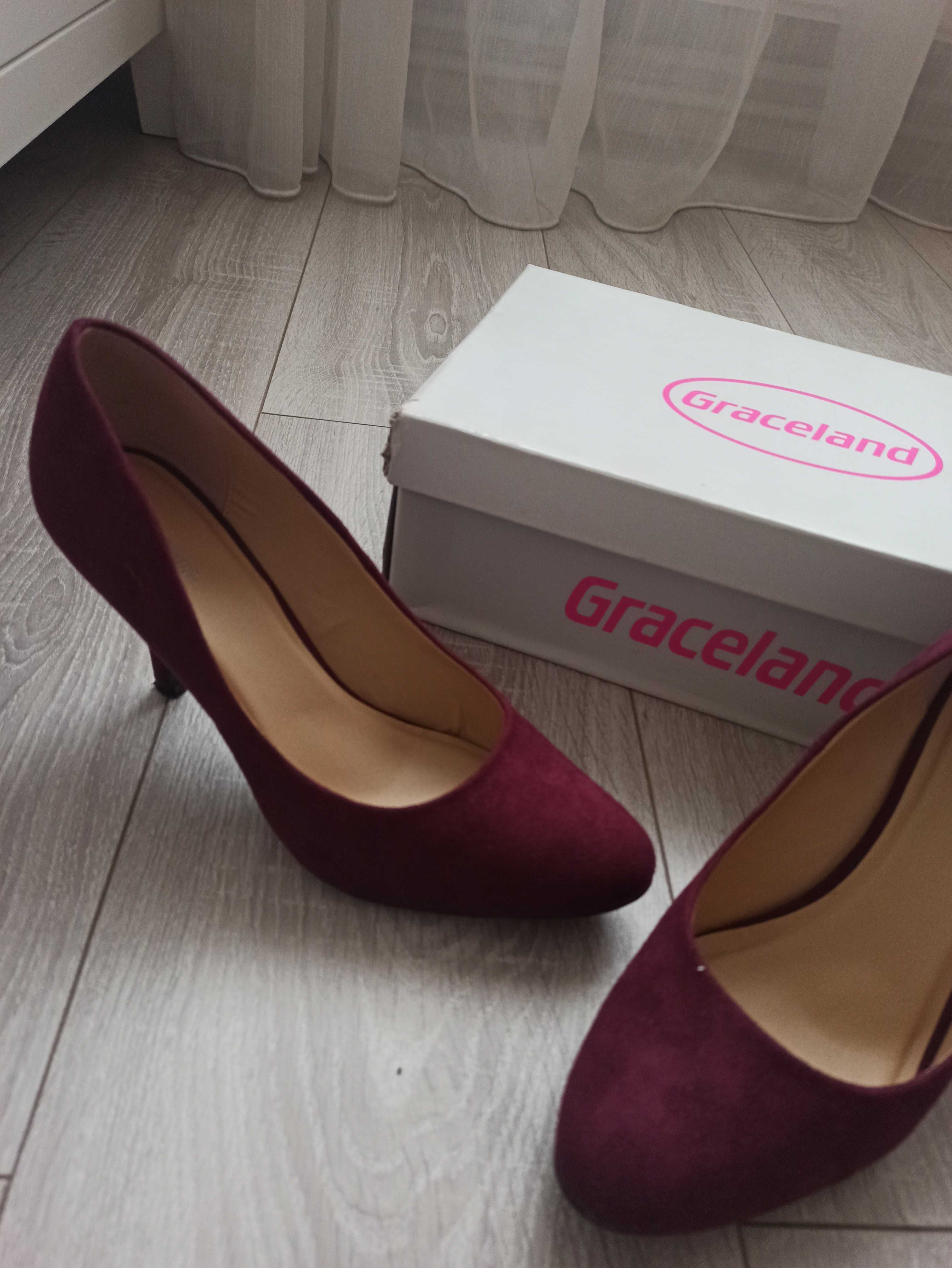 Pantofi Stiletto vișinii Graceland