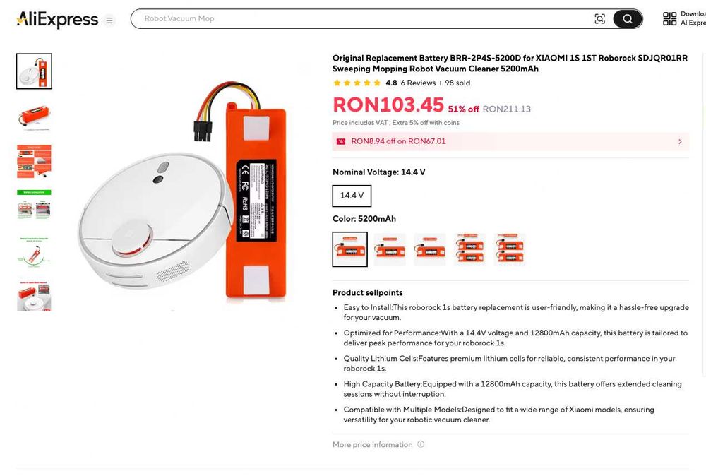 Robot aspirator Roborock 2