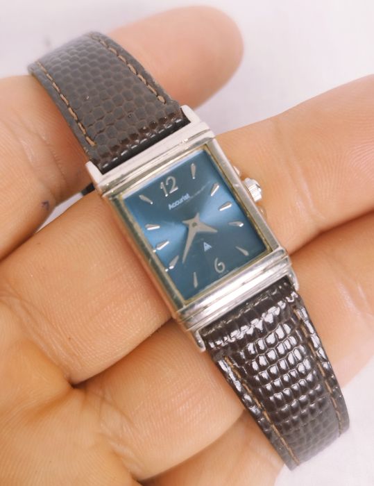 Ceas de damă Accurist cu Quartz, din oțel inoxidabil, curea din piele