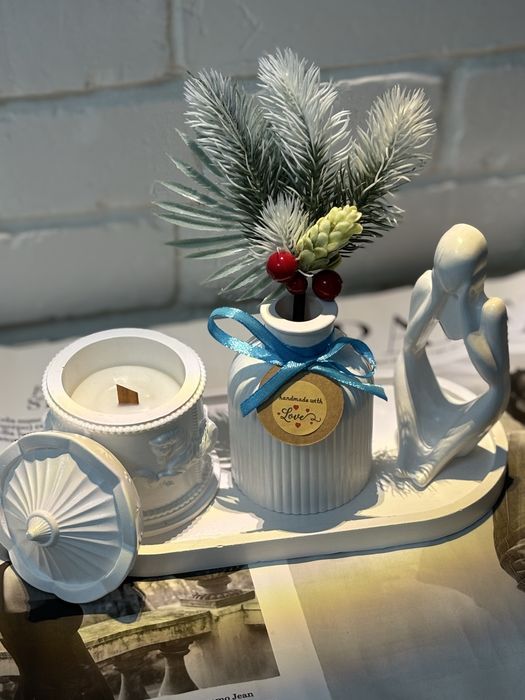 Подарочные наборы: свечи, гипсовые фигурки, декор,аромасаше,на подарок