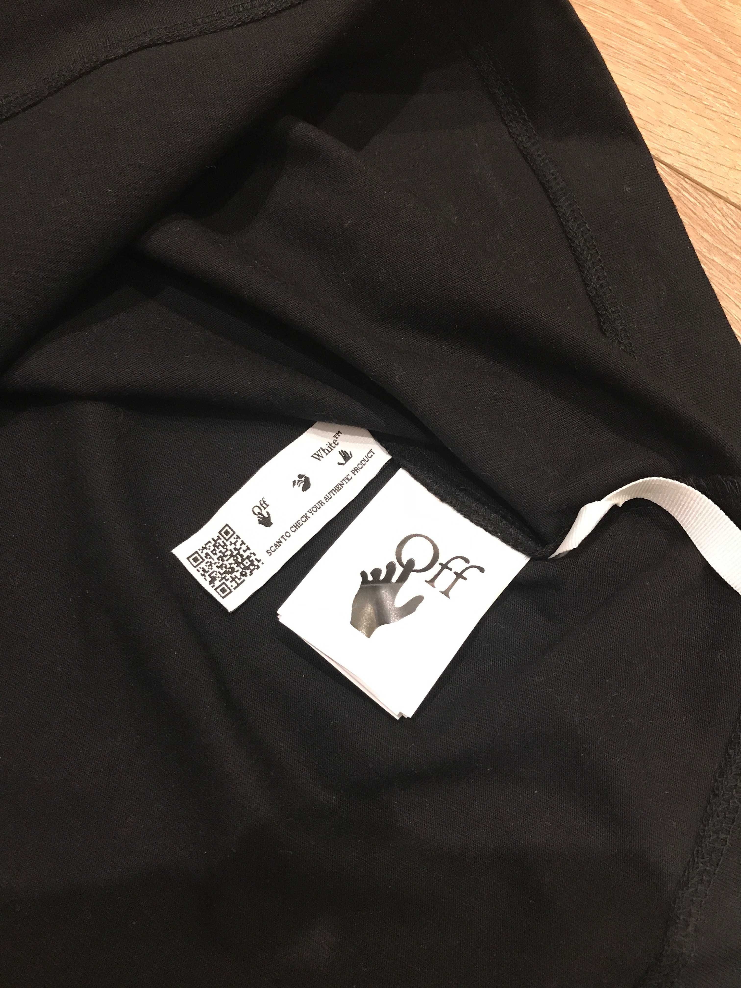 OFF-WHITE™ Spray Helvetica лого принт, черна, размер: XL