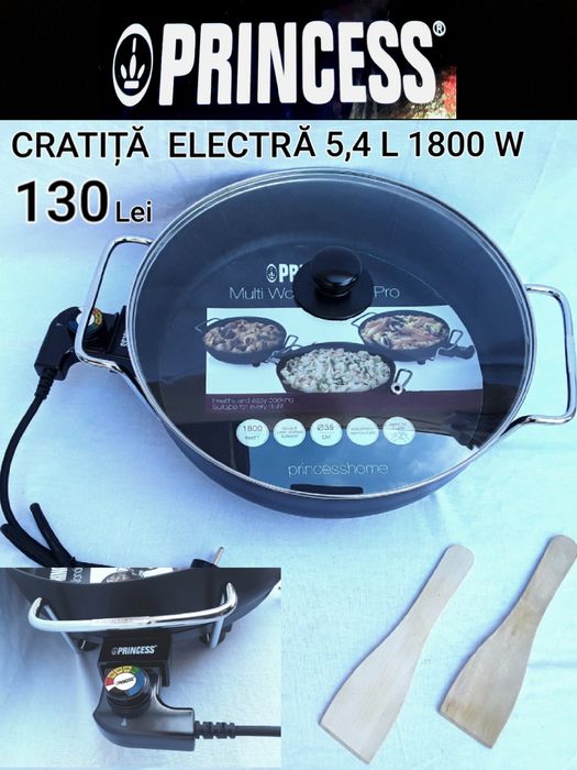 CRATIȚĂ Electrică PRINCESS 1800 W 5,4 L Termostat NOUĂ- 190 Lei