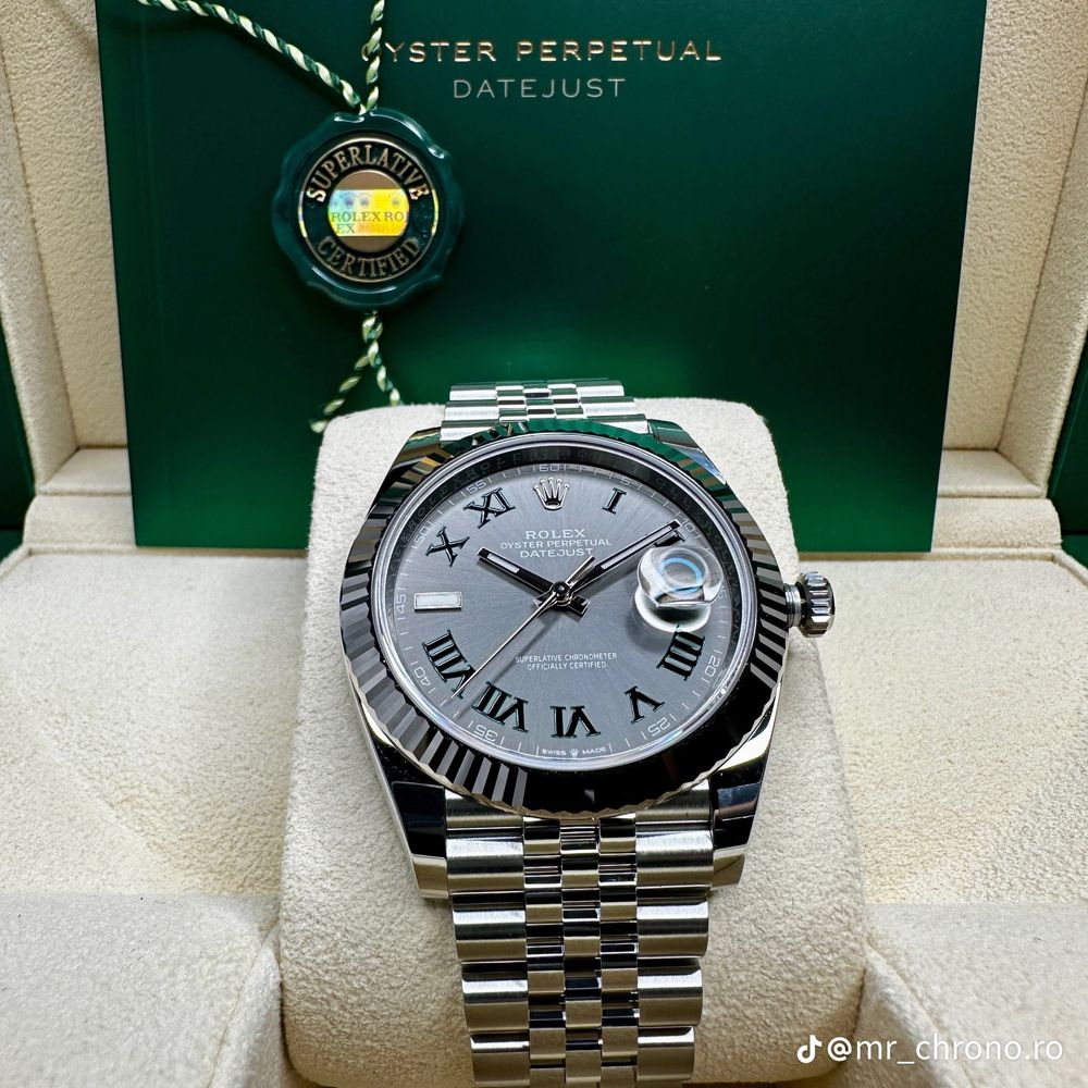 rolex datejust 41  18k white gold jubilee wimbledon 2023