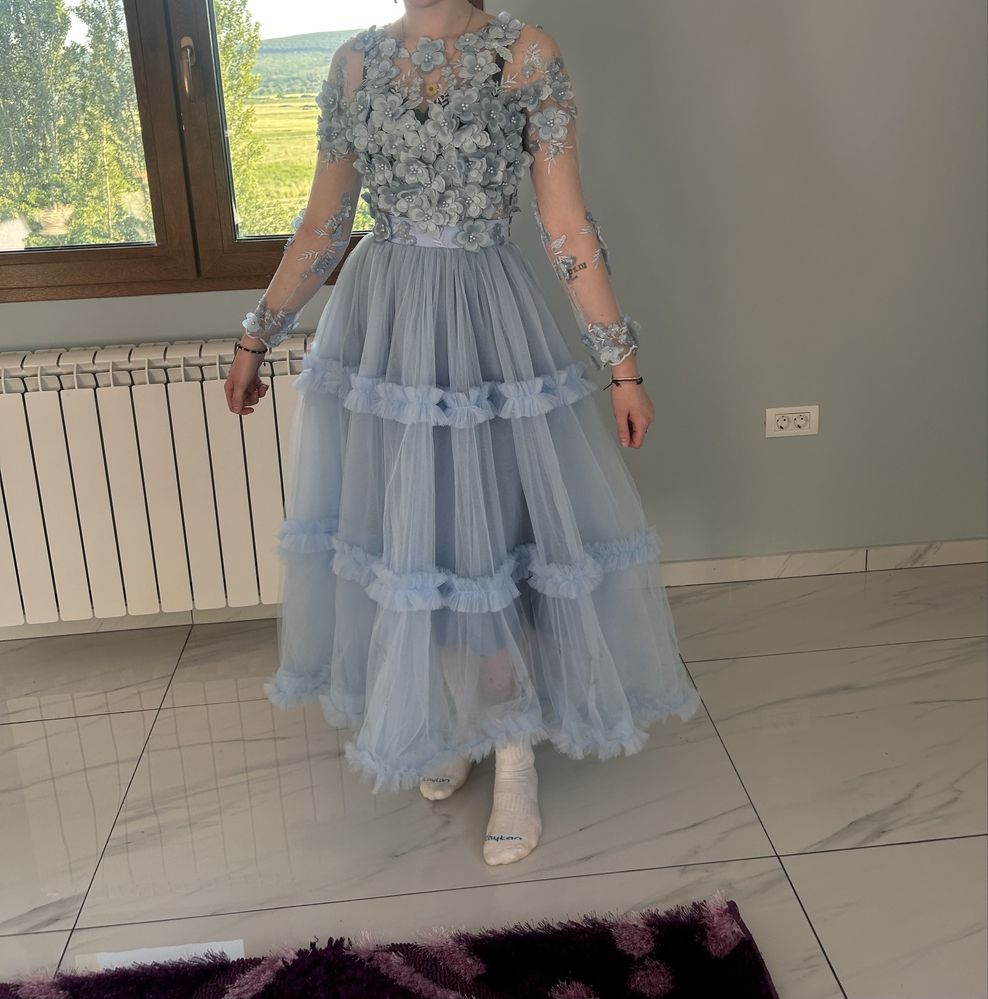 Rochie eleganta baby blue