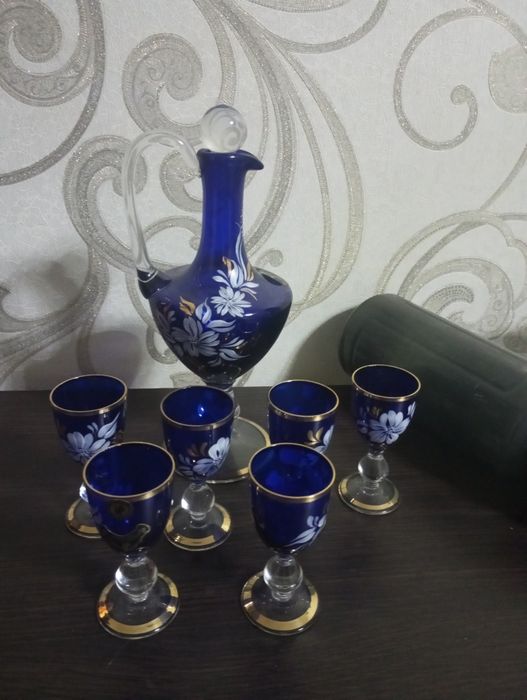 График с рюмками СССР город Гусь Хрустальный новый