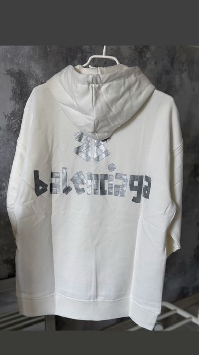 Hanorac Balenciaga Silver Off white Premium