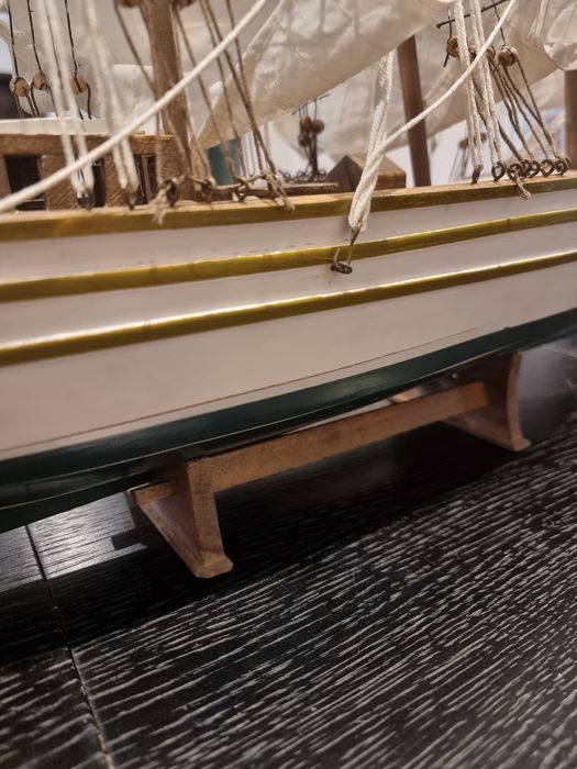 Navă cu vele 70 cm – model lucrat manual – velier decorativ mare