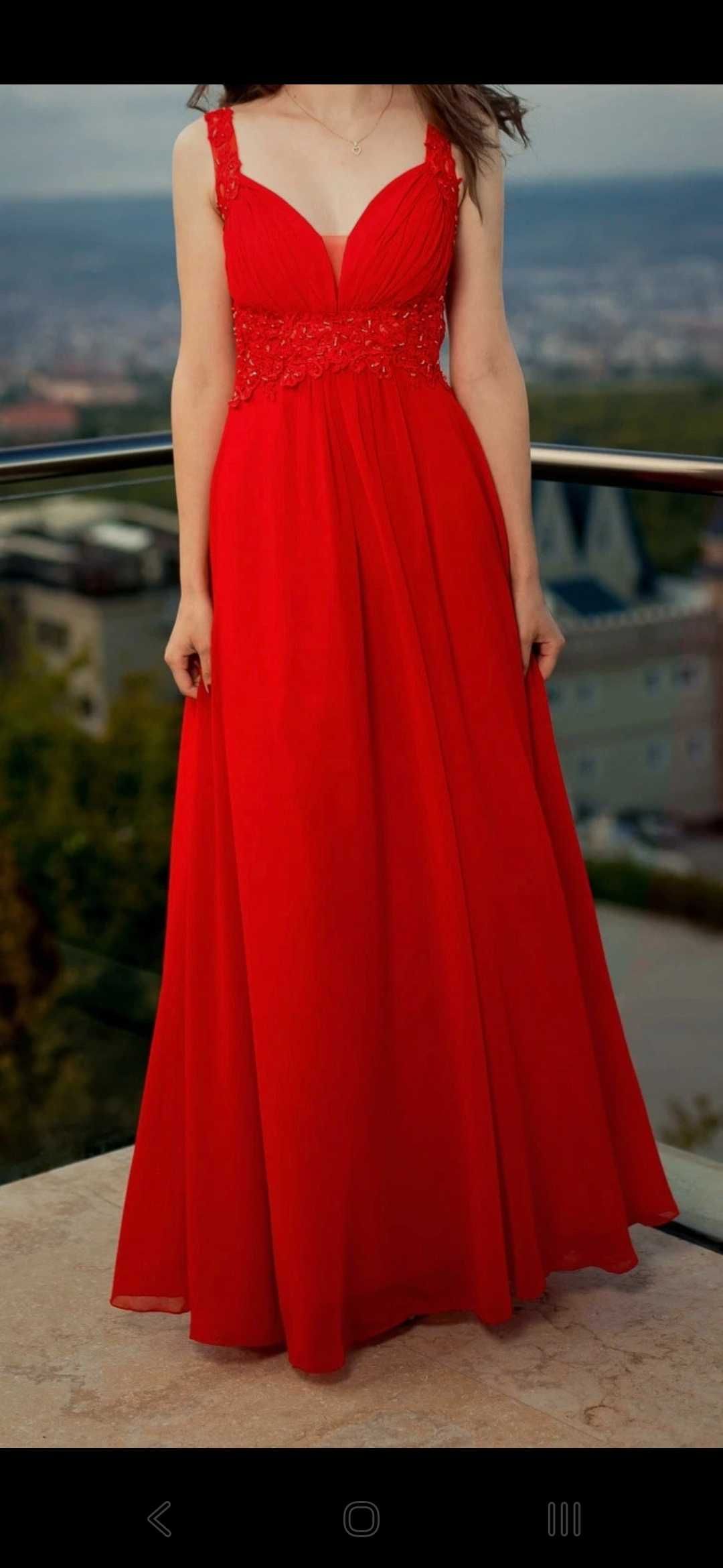 Rochie voal rosie
