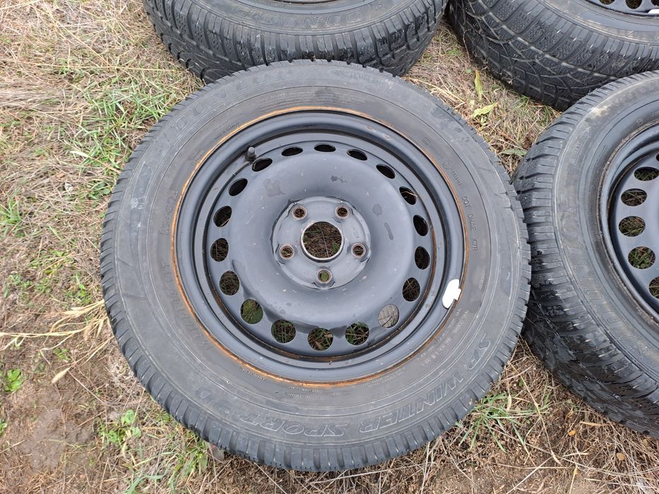 4бр. 15" 5Х112мм + 4бр. Зимни 195/65/15 Dunlop SP Winter Sport 3d