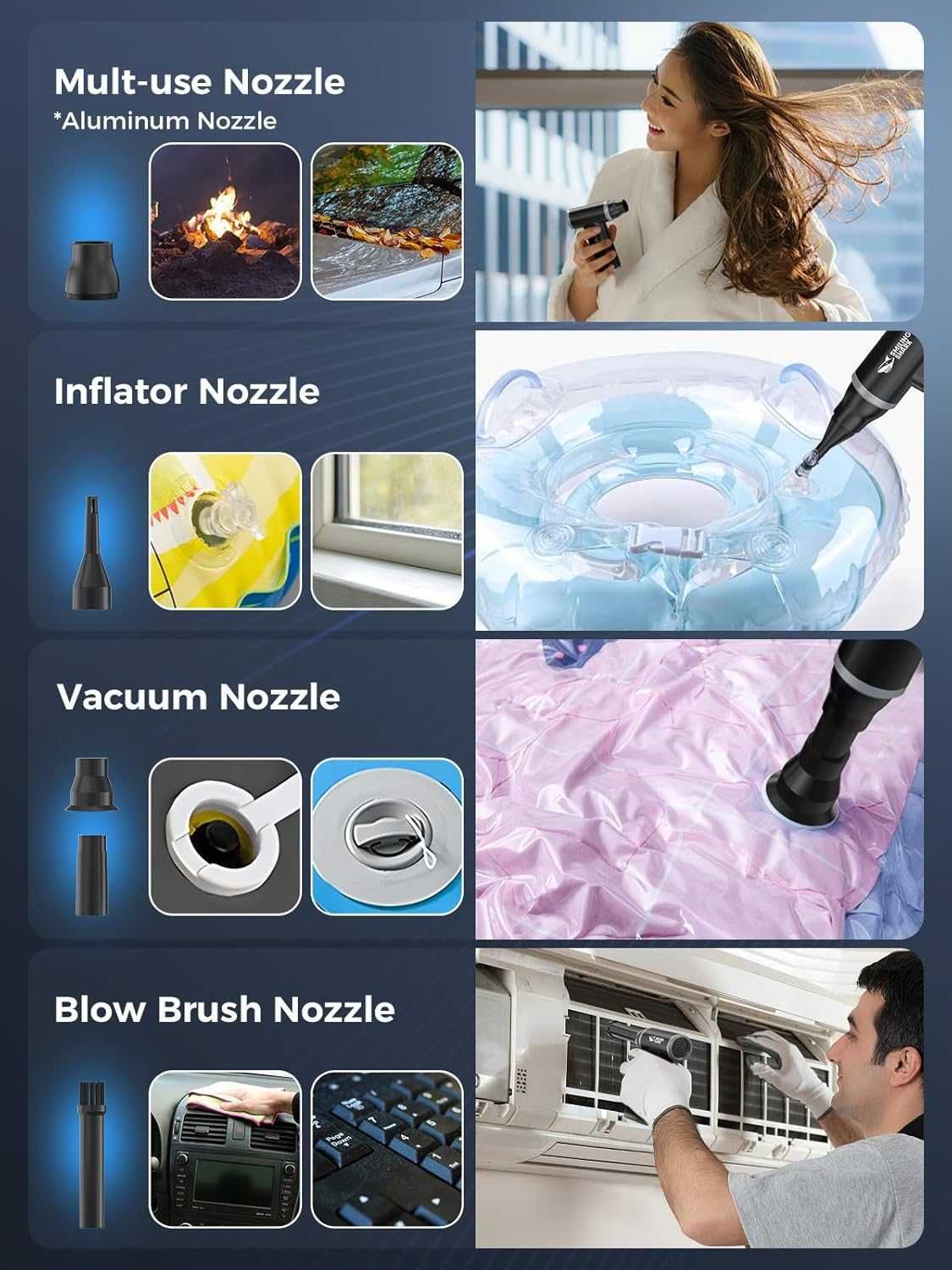 Air Duster Smiling Shark J01 Aluminium
