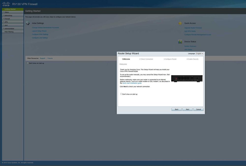 Роутер "Cisco RV130", VPN, Firewall
