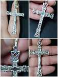 Pandantiv crucifix mare din argint masiv 925 vând