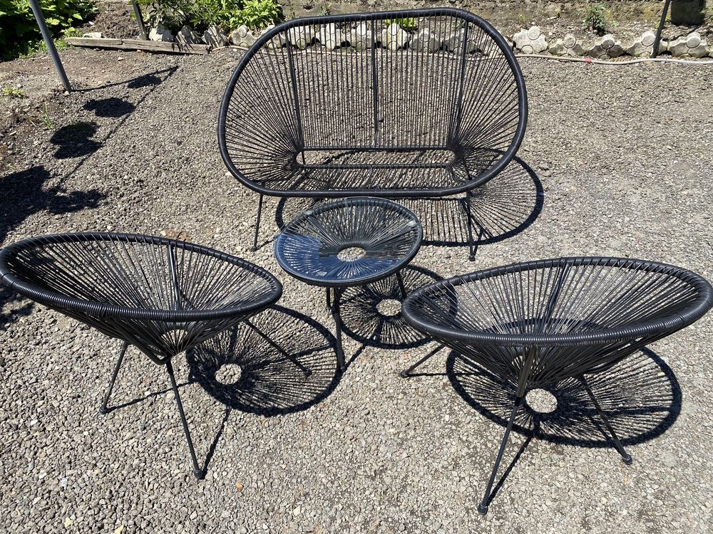 Set mobilier din ratan pentru gradina