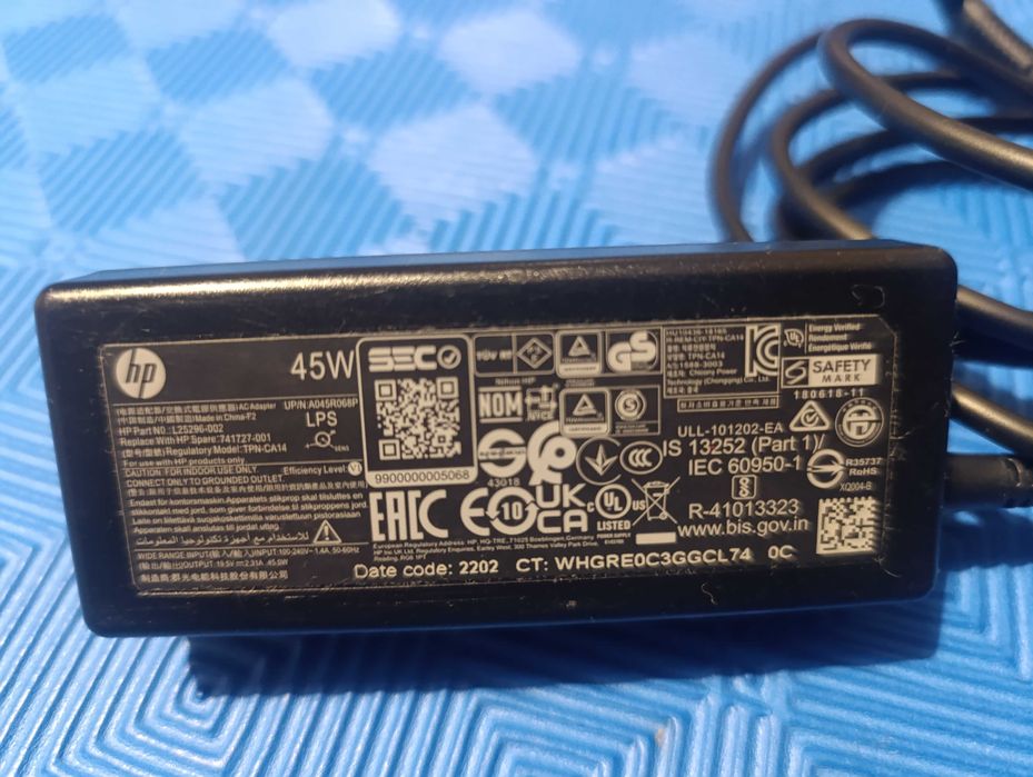 Зарядно за лаптоп HP  19.5V 2.31A45W- оригинално