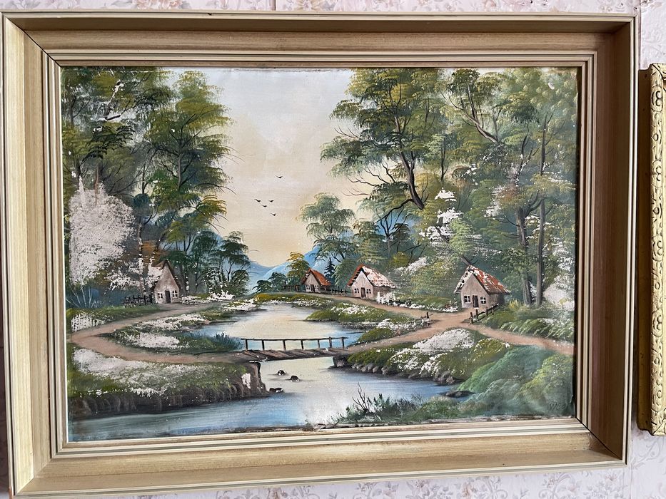 Vand tablou pictat pe panza