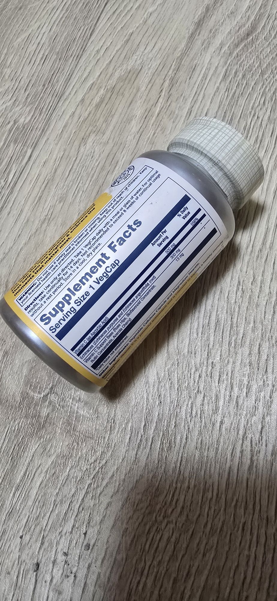 Solaray Vitamin C + Echinacea 500 mg / 300 mg — 60 растительных капсул