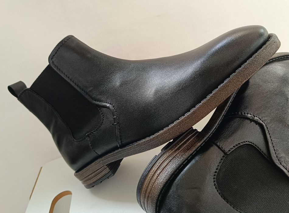 Ghete chelsea 42 plain toe Vera Pelle piele naturala moale