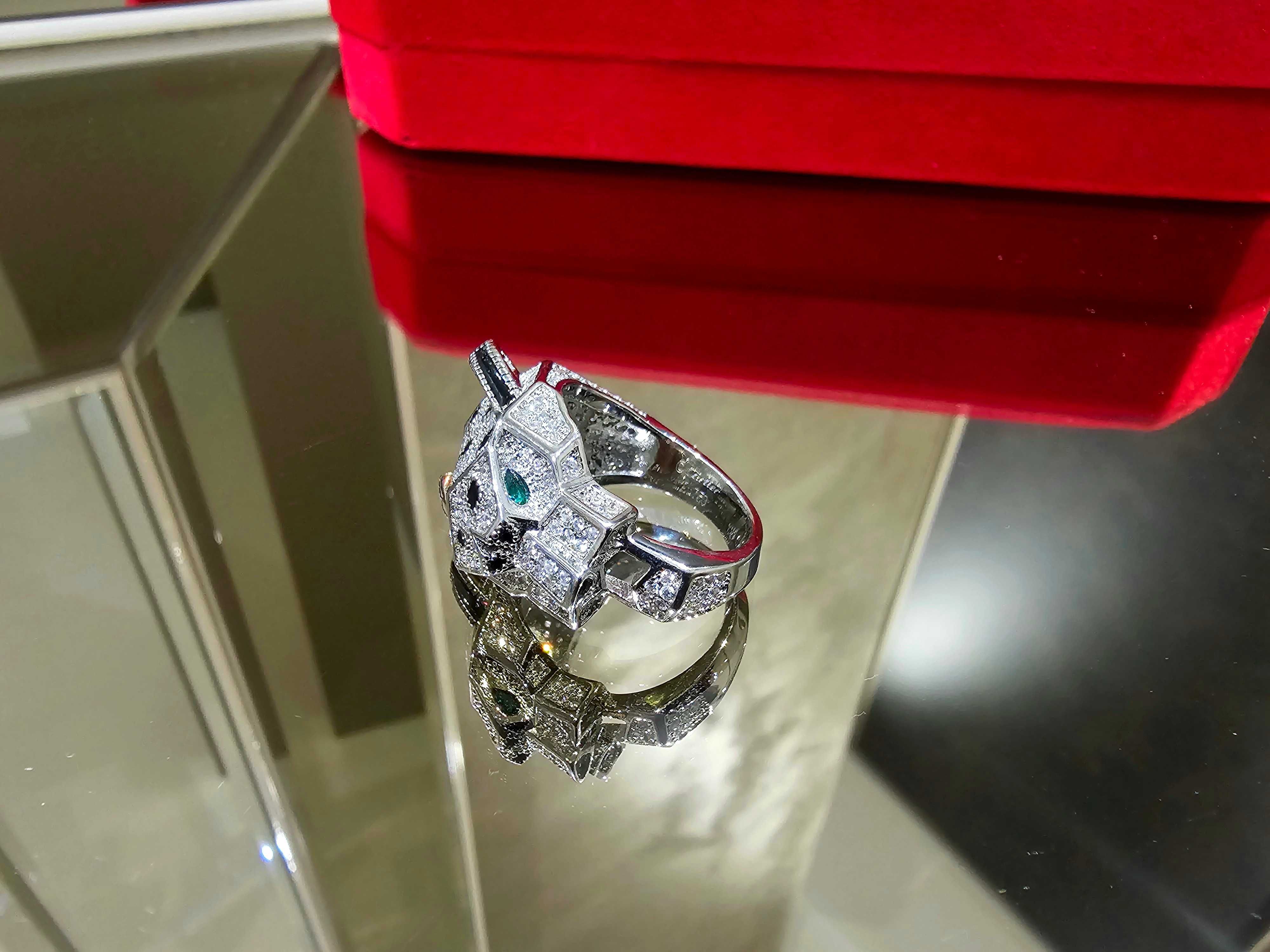 CARTIER Panthere de Cartier Big White Gold Diamonds Пръстен