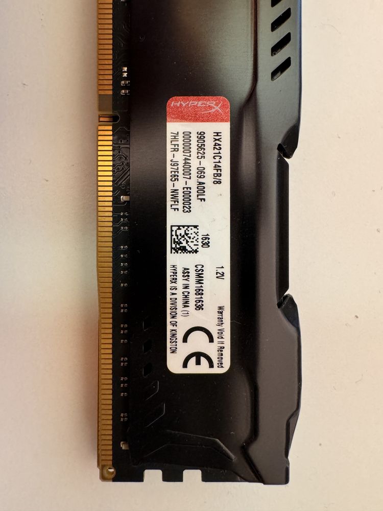 RAM DDR4 2133 8 GB kingston hyper fury x2