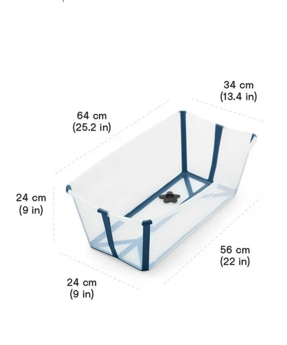 Stokke Flexi bath Съваема
ваничка с подложка и стойка.