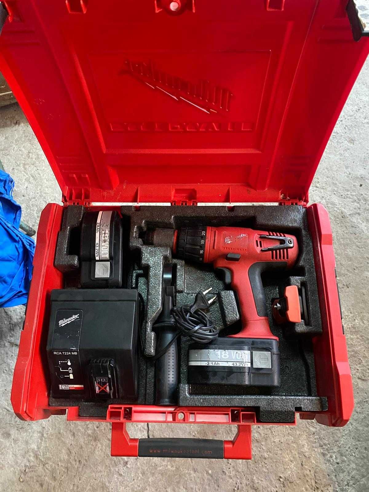 Milwaukee Heavy Duty 18 V masina de insurubat si gaurit
