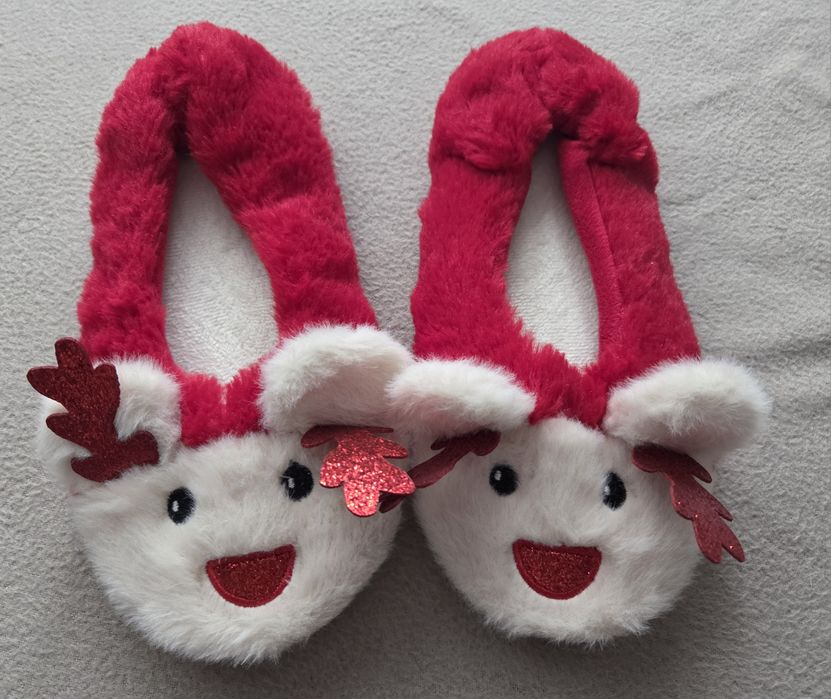 Papuci de casă,  copii ,model Crăciun