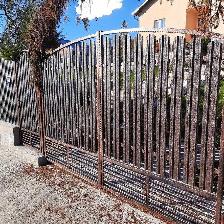 Garduri si porti stil jaluzea, sipca metalica, tabla cutata