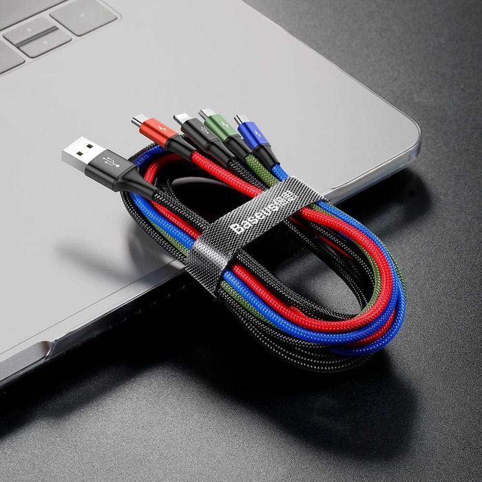 Кабел зарядно 4 в 1 USB to USB C / Lightning/ Micro USB