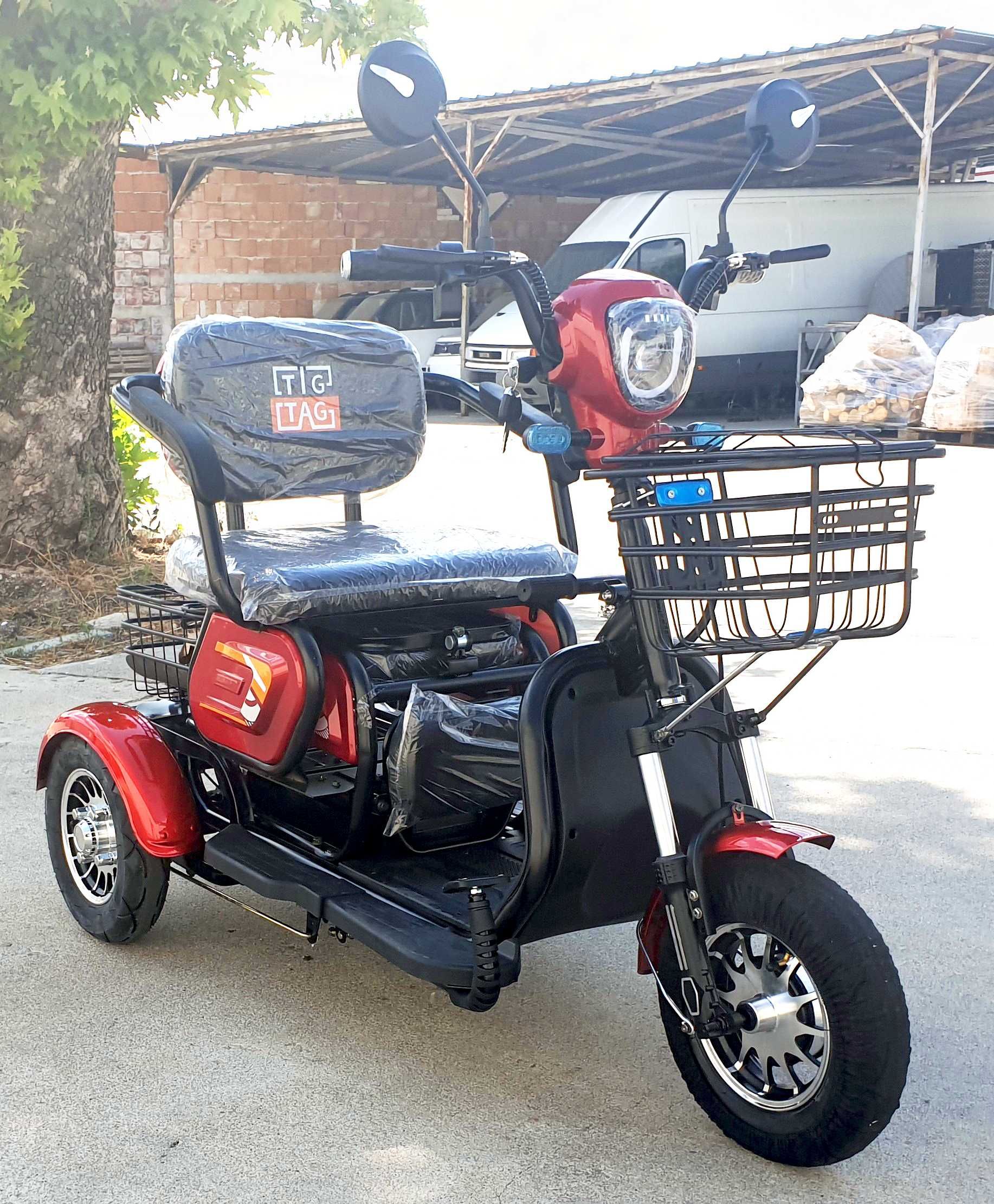 Триместна Електрическа Триколка М19 48V20AH + Гаранция +Лизинг