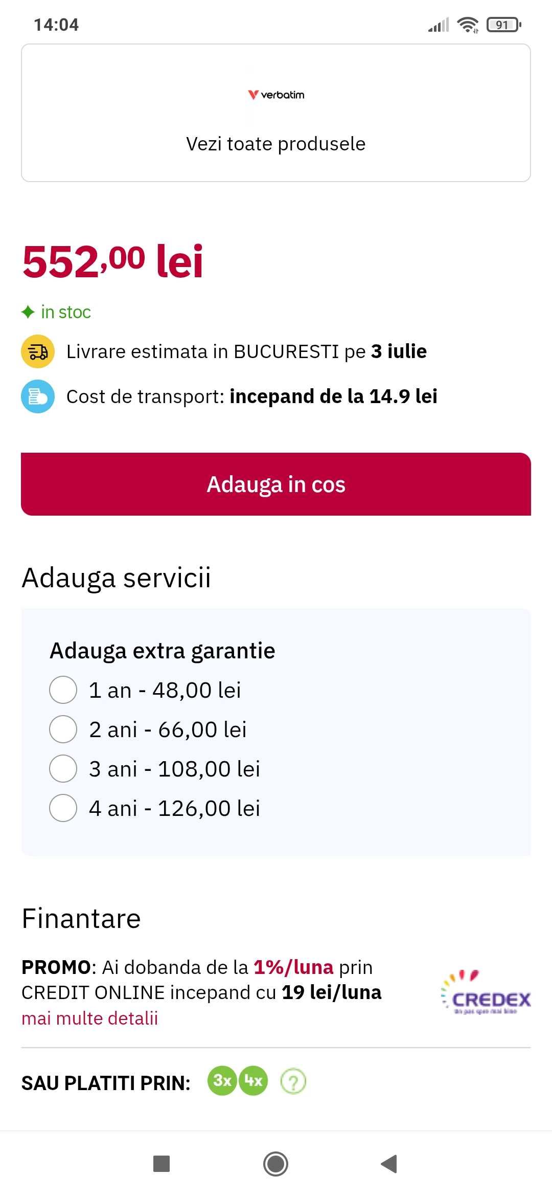 Vand monitor portabil Verbatim