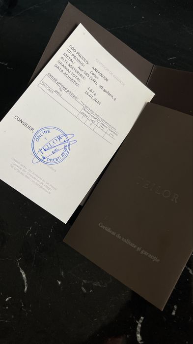 Colier Teilor Aur Alb