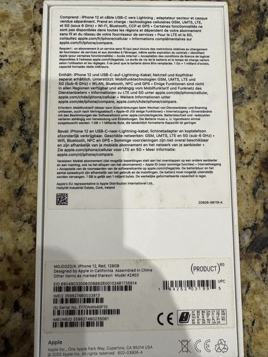Iphone 12 Red Product 128GB