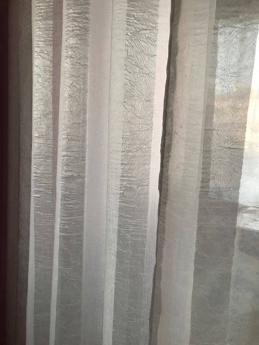 Тънки бели пердета 3бр височина 245 см  ширина 140см за 1 бр Нови