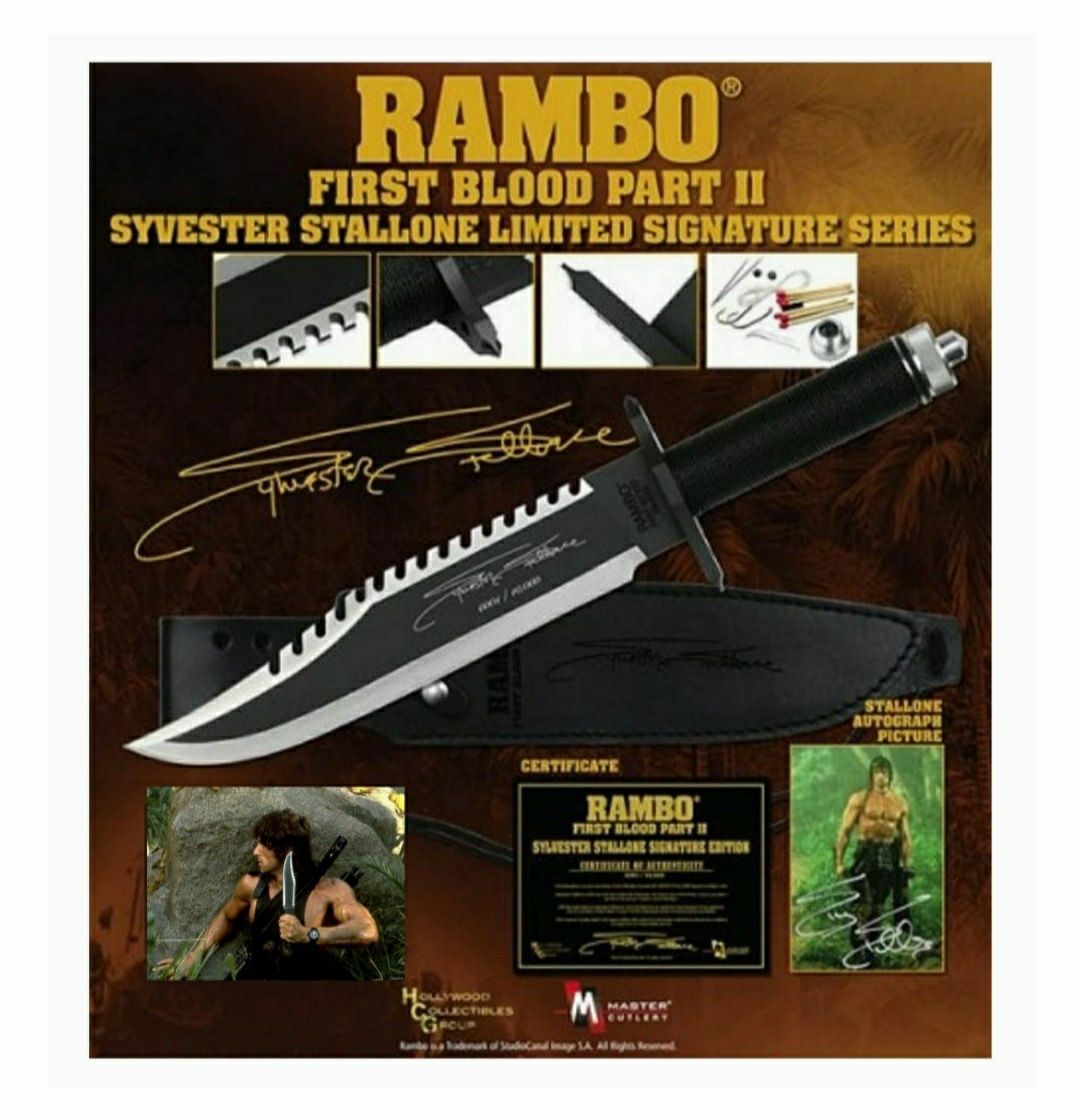 ловен нож тактически RAMBO II  първа кръв комплект оцеляване+компас