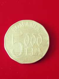 Moneda de 5000 lei din anul 2002.