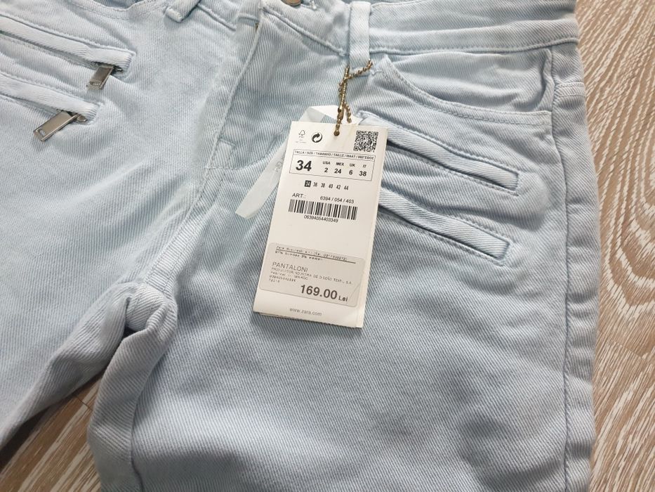 Lot blugi zara premium cu eticheta levis demi curve originali xs 34