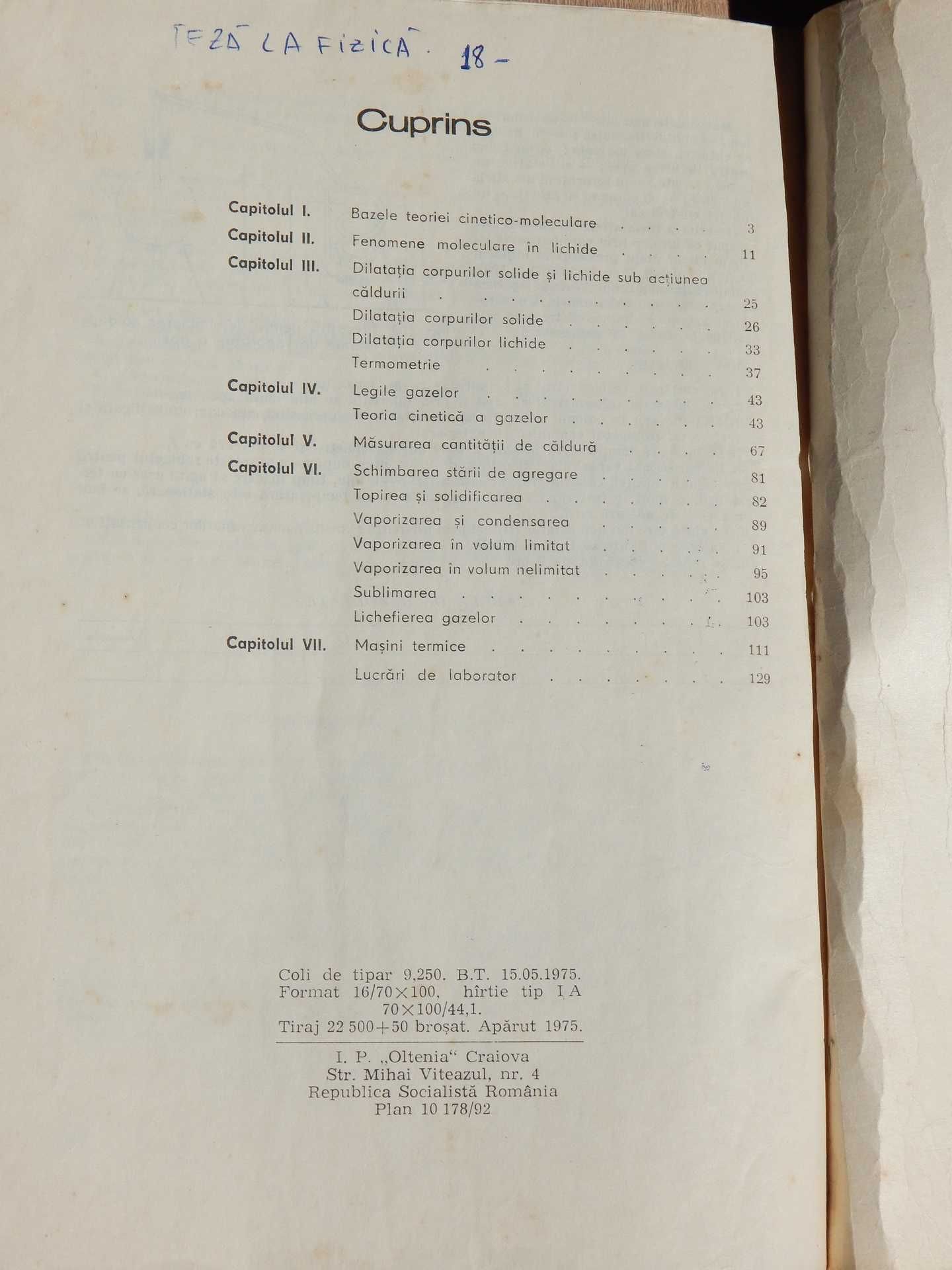Manual fizica moleculara si caldura N Hangea I Petrea C Vierosanu 1975
