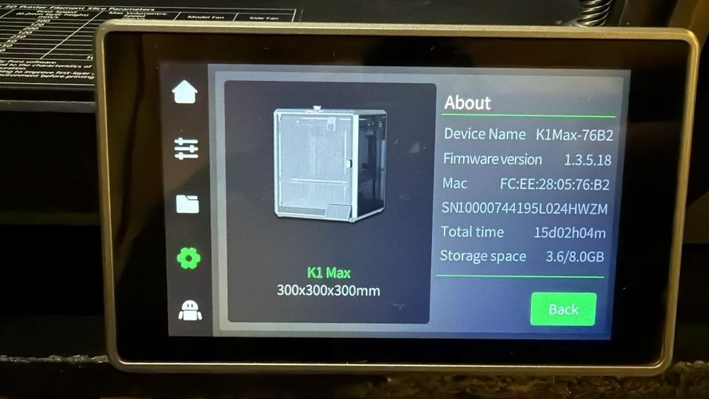 Imprimantă 3D Creality K1 Max – Stare impecabilă