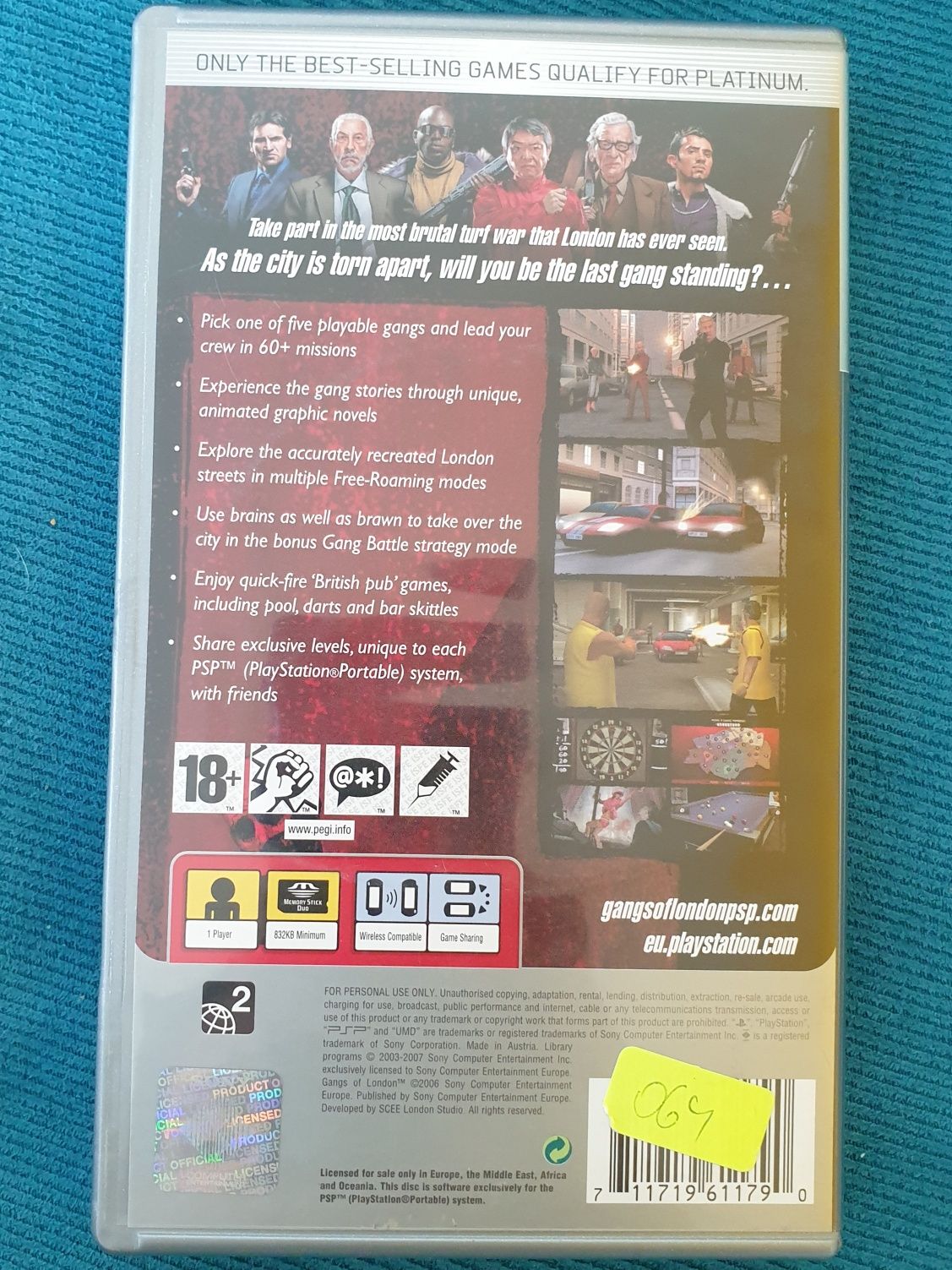 Gangs of London PSP игра с кутия и книжка