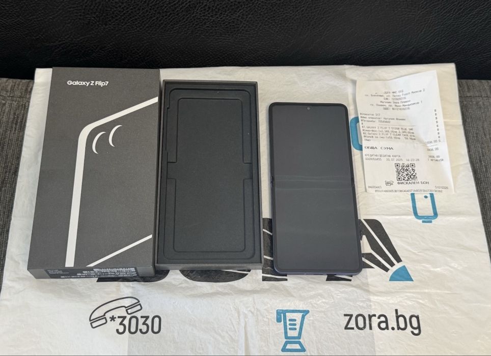 КАТО НОВ 512GB Samsung Z Flip 7 Зора Гаранция 2027 Blue / Син