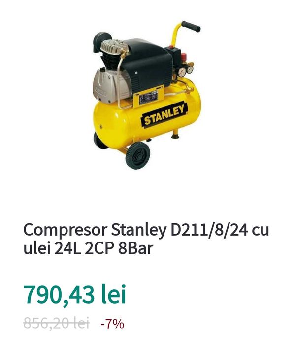 Compresor stanley 24L